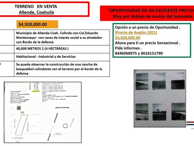 #186 - Terreno para Venta en Allende - CH - 1