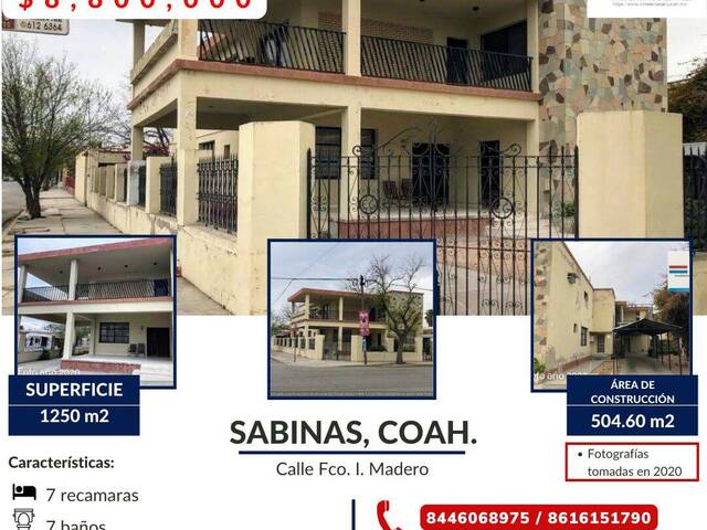 #76 - CASA-HABITACIÓN para Venta en Sabinas - CH - 1