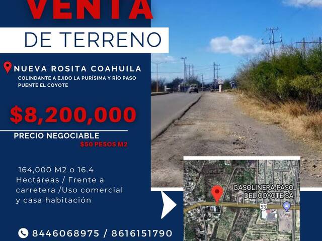 Venta en PASO EL COYOTE - San Juan de Sabinas