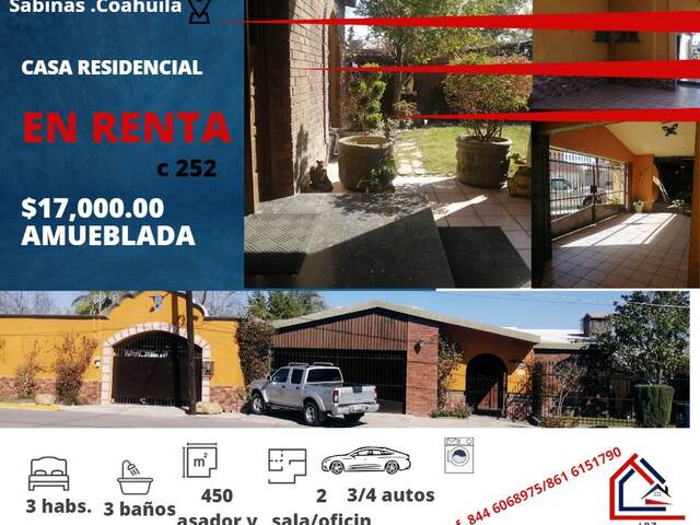 #253 - casa para Venta en Sabinas - CH - 2