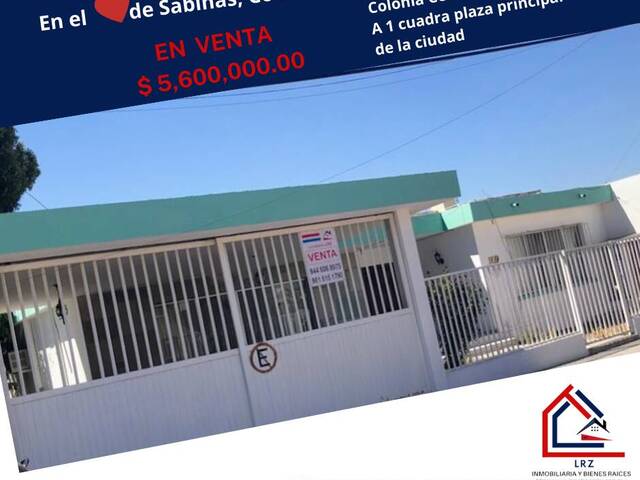 #261 - casa para Venta en Sabinas - CH - 1