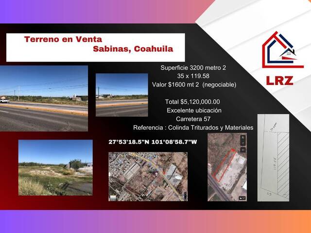 #267 - Terreno para Venta en Sabinas - CH - 1