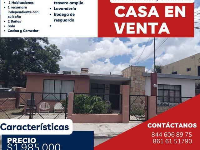 #284 - CASA-HABITACIÓN para Venta en San Juan de Sabinas - CH - 1