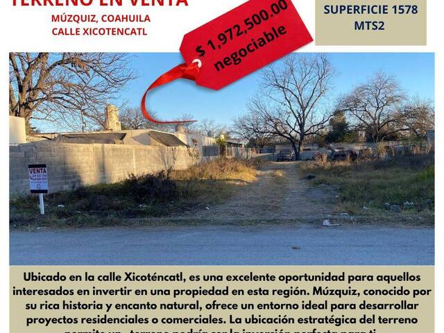 #307 - Terreno para construcción para Venta en Múzquiz - CH - 1