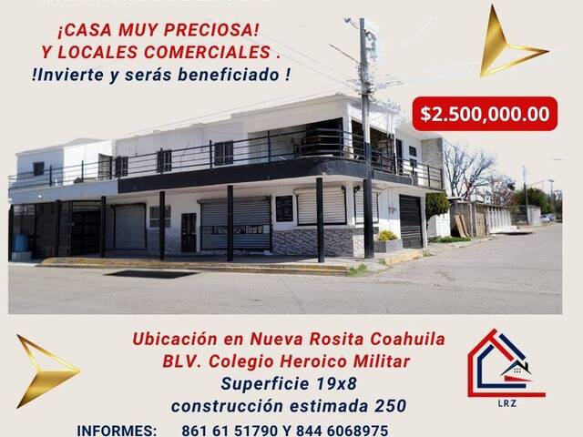 #308 - CASA-HABITACIÓN para Venta en San Juan de Sabinas - CH - 1